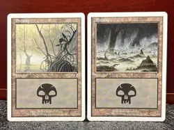 MTG 7th Edition ***4 Cards*** {{{ Swamp }}} 346, 347, 348, 349/350~Common~L@@K - Image 1