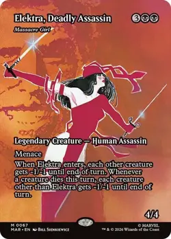 Massacre Girl Borderless Marvel Super Heroes NM MTG - Image 1