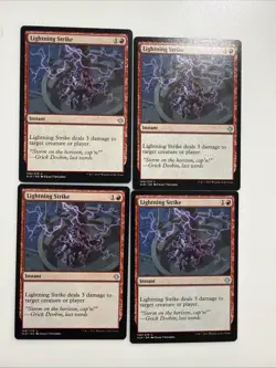 Lightning Strike x4 Ixalan 4x Playset Magic the Gathering MTG - Image 1