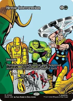 x1 Heroic Intervention (0080) - Foil - Borderless M MTG Marvel Universe M/NM, En - Image 1