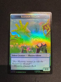 SPIDER // ILLUSION VILLAIN DOUBLE-SIDED TOKEN FOIL - MTG - Devine LP - Image 1