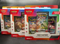 New Sealed Lot Of 3 Pokemon First Partner Illustration Collection Series 2 - Image 1