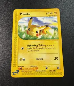 Nintendo Pikachu 124/165 Expedition Base Set 2002 Common Basic 50 HP e-Reader - Image 1