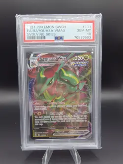Rayquaza VMAX 111/203 Pokemon Evolving Skies PSA 10 - Image 1