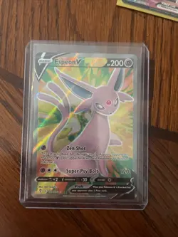 Pokemon TCG Espeon V Full Art Card 179/203 NM - Image 1