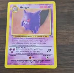 Wizards of the Coast Pokemon TCG Gengar 20/62 Fossil Holo Rare Unlimited 1999 - Image 1