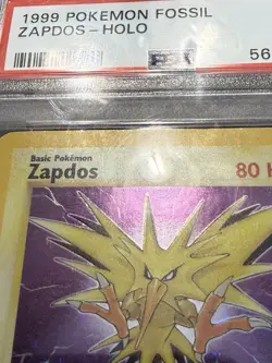 1999 Pokemon Fossil #15 Zapdos Holo PSA 5 - Image 3