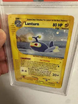 2003 Pokemon Lanturn Holo Rare SWIRL! E Reader Aquapolis H15/H32 PSA 9 Mint WOTC - Image 5