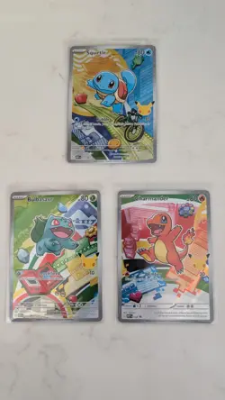 Pokemon 30th Kanto Starters First Partners Promos Charmander Bulbasaur Squirtle - Image 1