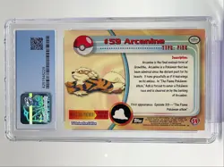 ARCANINE 1999 POKEMON TOPPS SERIES 1 SECOND PRINT TV ANIMATION #59 CGC 8 Q3622 - Image 2