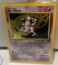Mr. Mime 6/64 Rare Holo Jungle English Edition Pokemon TCG by WOTC-MP Condition - Image 1