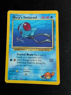 Misty's Tentacool 57/132 Uncommon Gym Heroes Pokemon Unlimited HP - Image 1