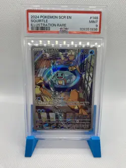 Pokemon TCG Squirtle Illustration Rare Holo Stellar Crown 148/142 EN PSA 9 - Image 1