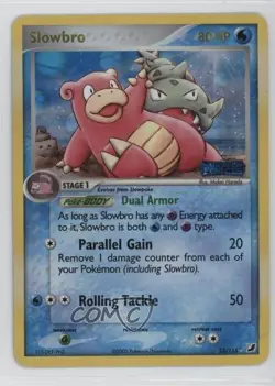 Slowbro Reverse Foil Pokemon EX Unseen Forces #13 2005 - Image 1