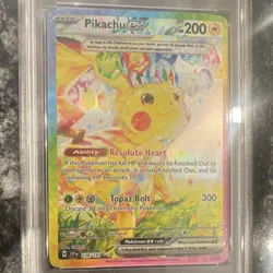 Pokemon Pikachu EX Sv08 Surging Sparks 238/191 Holo Full Art 200 HP 300 Attack - Image 1