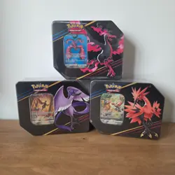 Pokemon Crown Zenith Tin 5 Pack Set Articuno Zapdos Moltres Sealed - Image 1