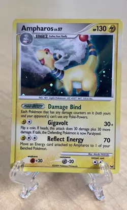 Pokemon TCG Ampharos LV.57 1/127 Platinum Holo Rare - LP+ w/ SWIRL 💫 - Image 1