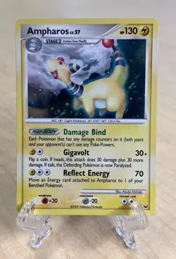 Pokemon TCG Ampharos LV.57 1/127 Platinum Holo Rare - LP+ w/ SWIRL 💫 - Image 2