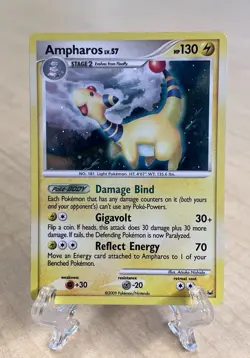 Pokemon TCG Ampharos LV.57 1/127 Platinum Holo Rare - LP+ w/ SWIRL 💫 - Image 3