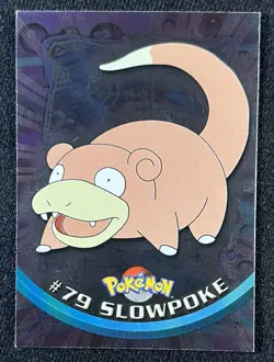 Slowpoke Holo Foil Topps Pokemon TV Edition Series 2 #79 2000 BLUE - LP - Image 1
