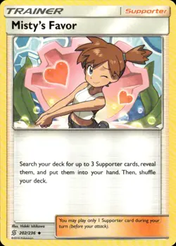 Misty's Favor 202/236 Uncommon Unified Minds Pokemon Near Mint - Image 1