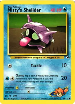 Pokemon TCG Misty's Shellder 89/132 Gym Heroes Unlimited VLP - Image 1