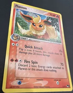 Flareon 2/17 POP Series 3 Holo Rare 2006 Pokemon TCG MP - Image 2