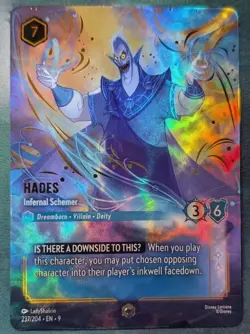 Disney Lorcana Fabled Hades Infernal Schemer 237/204 Enchanted Foil - Image 1