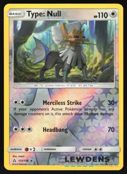 Type: Null - 115/156 - Reverse Holo Rare - Ultra Prism - Pokemon Card - Image 1