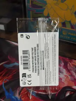 Pokemon Pikachu Card with Grey Felt Hat Van Gogh Promo, Sealed/Unopened NM - Image 2