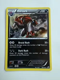 2013 Pokemon ZOROARK Legendary Treasures COSMOS HOLO Rare B&W Set Card 90/113 NM - Image 1