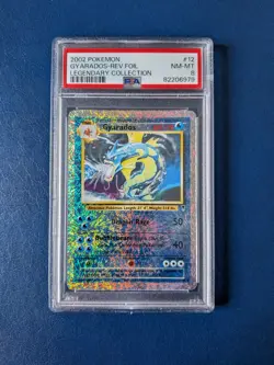 Pokemon TCG Gyarados Reverse Holo 12/110 Legendary Collection PSA 8 WOTC Card - Image 1