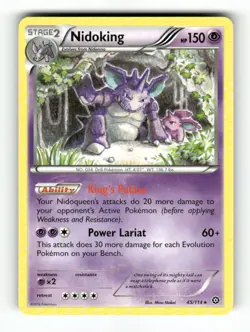 Nidoking - 45/114 - Steam Siege - Pokemon - Rare - NM - Image 1