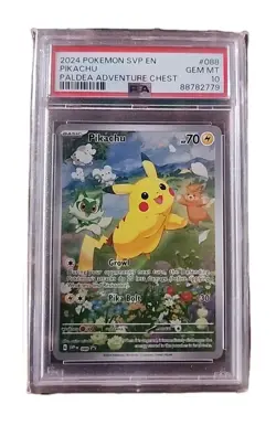 2024 Pokemon Pikachu Paldea Adventure Chest PSA 10 GEM MINT Promo SVP EN #088 - Image 1