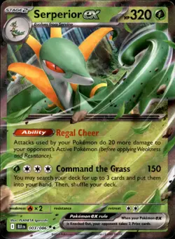 Serperior ex 003/086 Double Rare - Pokemon SV: Black Bolt 2025 NM - Image 1