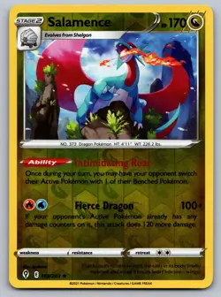 Salamence 109/203 Evolving Skies Pokemon Reverse Holo Lightly Played - Image 1