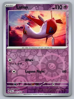 Latias 067/162 Temporal Forces Pokemon Reverse Holo Lightly Played - Image 1