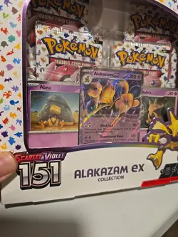 Pokemon TCG Scarlet and Violet - 151 Alakazam ex Collection Box - 4 Packs - Image 2