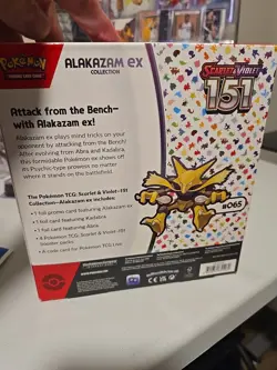Pokemon TCG Scarlet and Violet - 151 Alakazam ex Collection Box - 4 Packs - Image 3