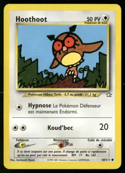 Hoothoot 60/111 Common Neo Genesis Pokemon Lightly Played - Image 1