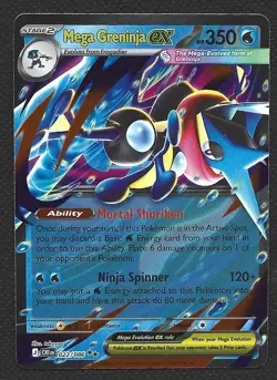 Pokemon Mega Greninja ex 022/086 Double Rare Holo Chaos Rising ME04 Near Mint - Image 1