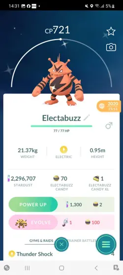 Pokemon Go Shiny Electabuzz - Image 1