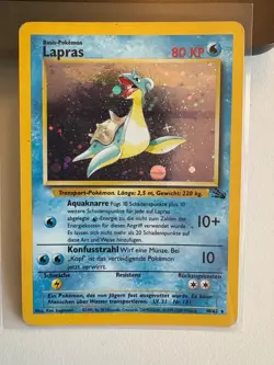 Lapras 10/62 Holo Base Set 1999 WOTC Vintage German Pokemon Card Rare - Image 1