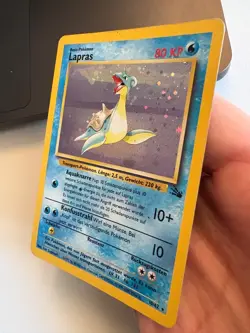 Lapras 10/62 Holo Base Set 1999 WOTC Vintage German Pokemon Card Rare - Image 3
