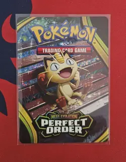 Meowth Pokemon TCG Perfect Order Trainer Tips Art Card Build And Battle - Image 1