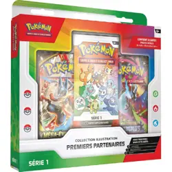 Coffret Pokemon Collection Illustration Premiers Partenaires Serie 1 - Pokemon - Image 1