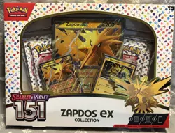 POKEMON SCARLET & VIOLET TCG 151 ZAPDOS EX COLLECTION BOX NEW SEALED - Image 1