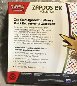 POKEMON SCARLET & VIOLET TCG 151 ZAPDOS EX COLLECTION BOX NEW SEALED - Image 4