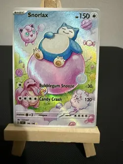 Bubble Snorlax Pokemon Card TCG DISPLAY ART CARD - Image 1