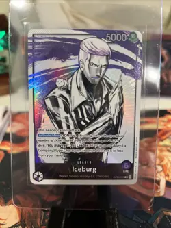 💧 One Piece TCG Pillars Of Strength - Iceburg Alt Art Leader OP03-058 💧 - Image 1